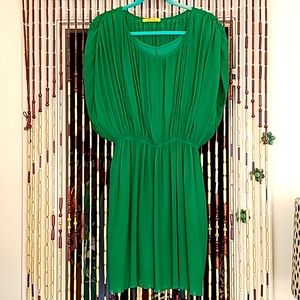 Emerald Green James Lacroix Pleated Draped Chiffon Dress Small-Medium-Large